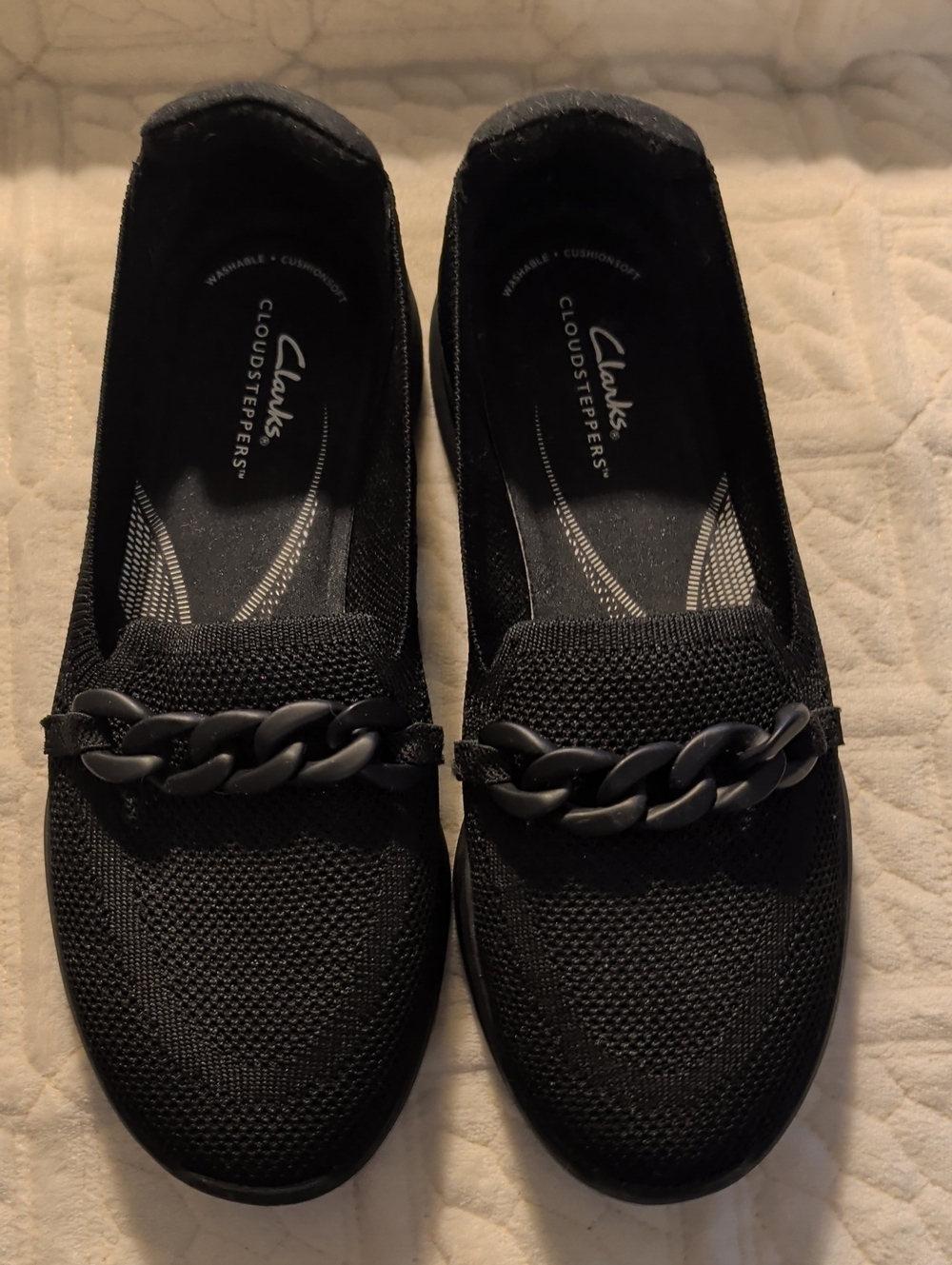 Wide Width Clarks Ezrin Cove Cloudsteppers | Black | 10W